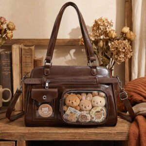 Anime Ita Bag 4-Way Retro PU Leather Backpack