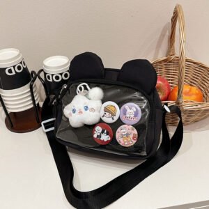 Black Ita Bag Mini Clear Window Purse