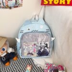 Kawaii Blue Cat Ita Bag Backpack Large Capacity Itabag
