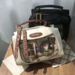Elegant Mesh Ita Bag Satchel with Gold Stud Detail