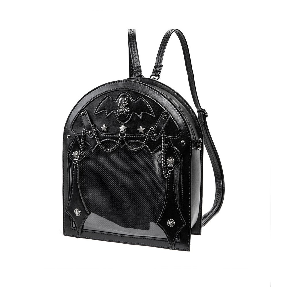 Gothic Arch Ita Bag Backpack Bat Skull Clear Window