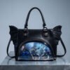 Gothic Bat Wing Black Ita Bag Tote Large Clear Window Bag
