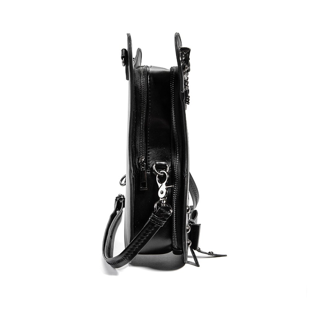Gothic Guitar Shaped Ita Bag with Rose Chain Detail
