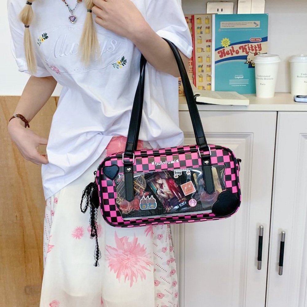 Ita Bag Crossbody Checkered Boston Tote