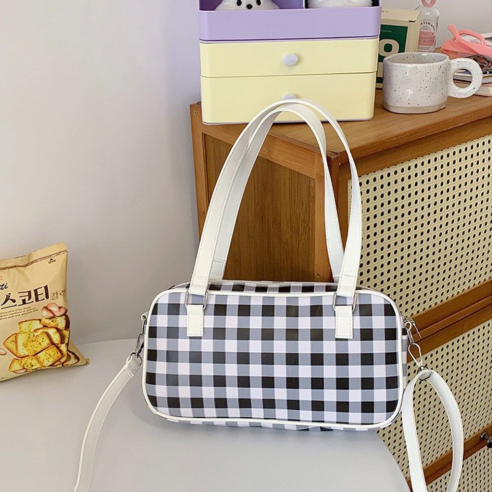 Ita Bag Crossbody Checkered Boston Tote