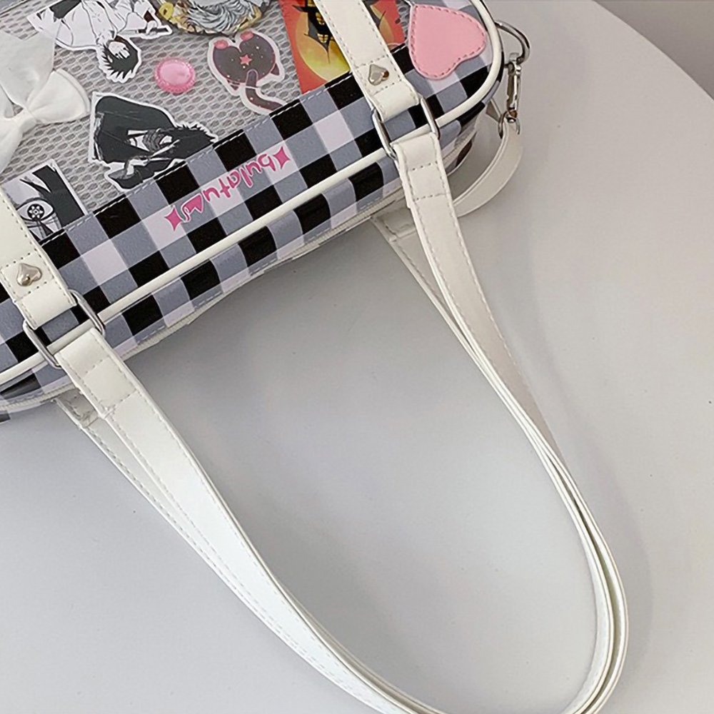 Ita Bag Crossbody Checkered Boston Tote
