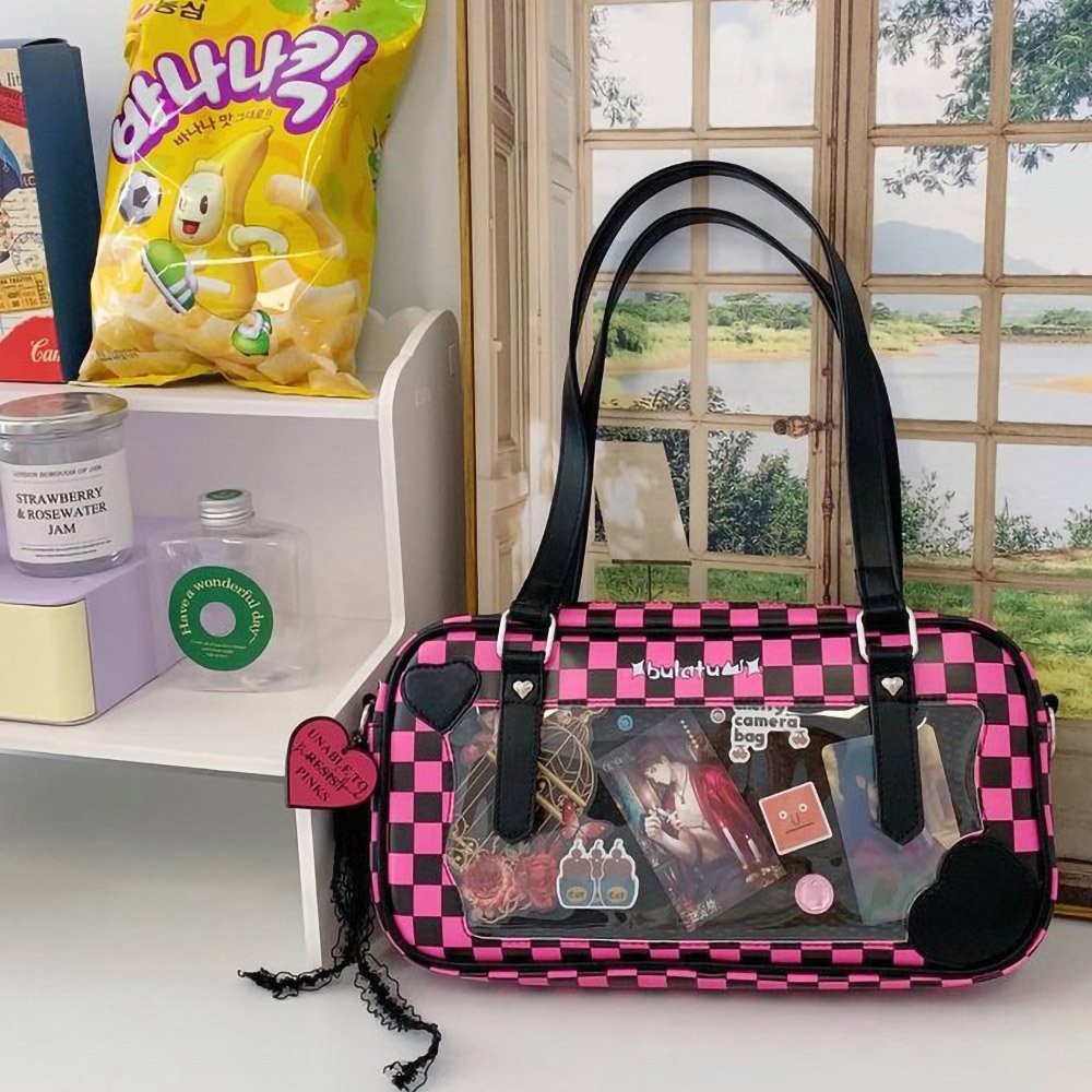 Ita Bag Crossbody Checkered Boston Tote