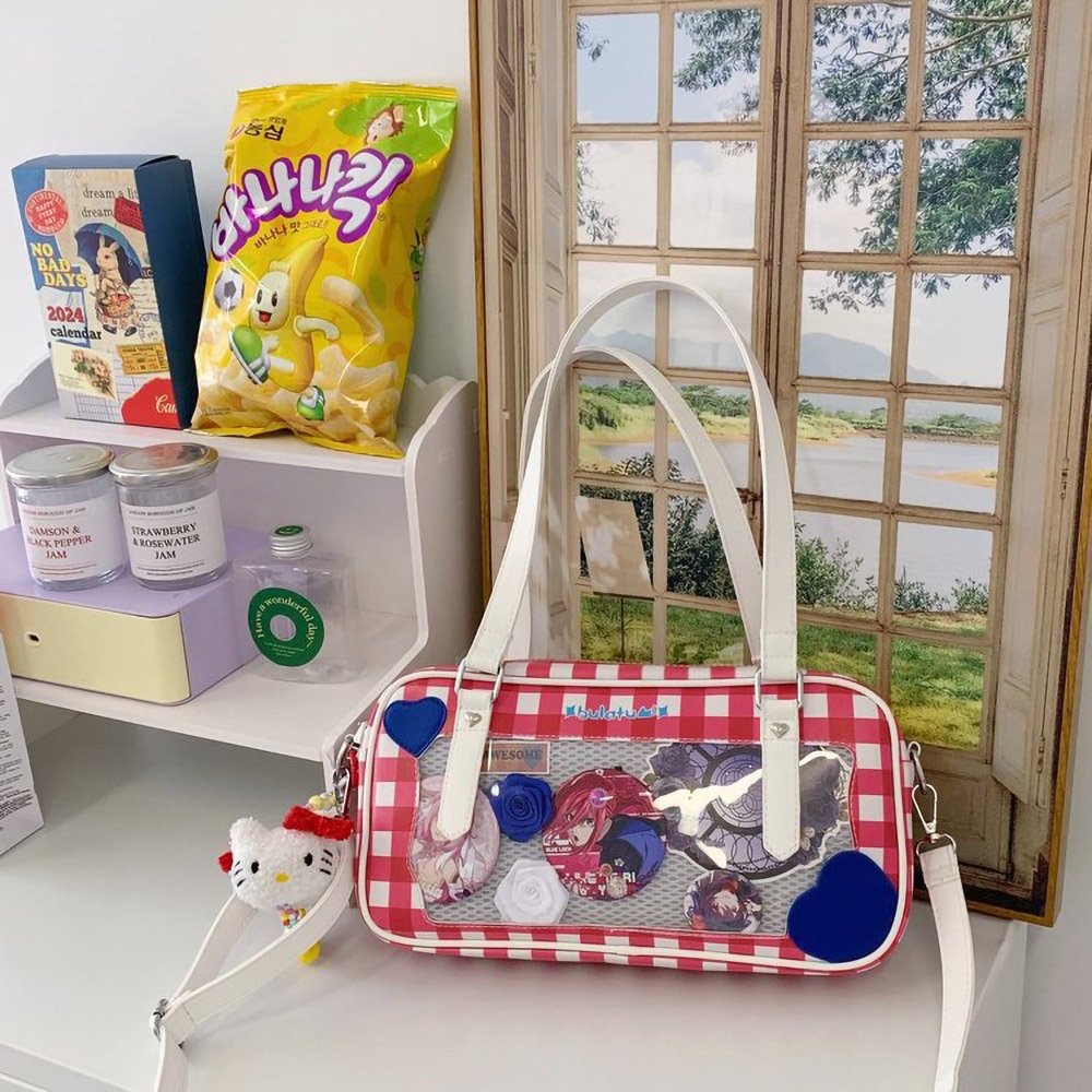 Ita Bag Crossbody Checkered Boston Tote