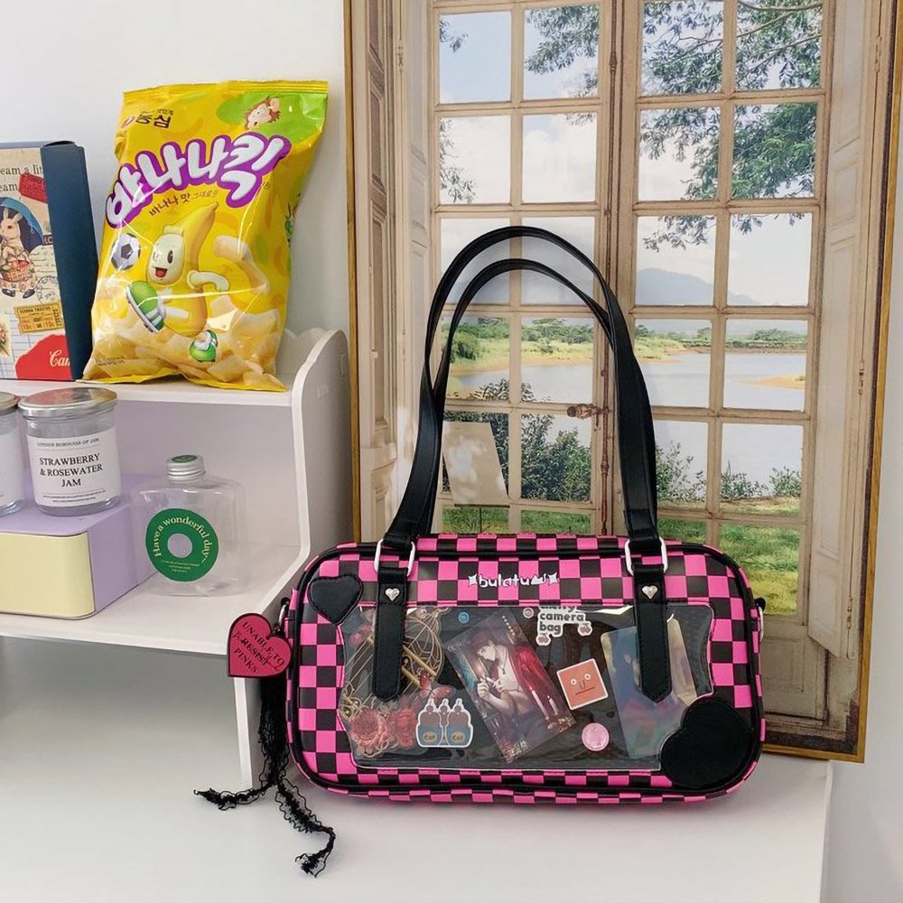 Ita Bag Crossbody Checkered Boston Tote
