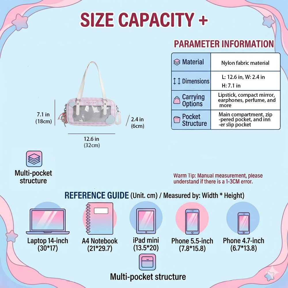 Ita Bag Crossbody Checkered Boston Tote