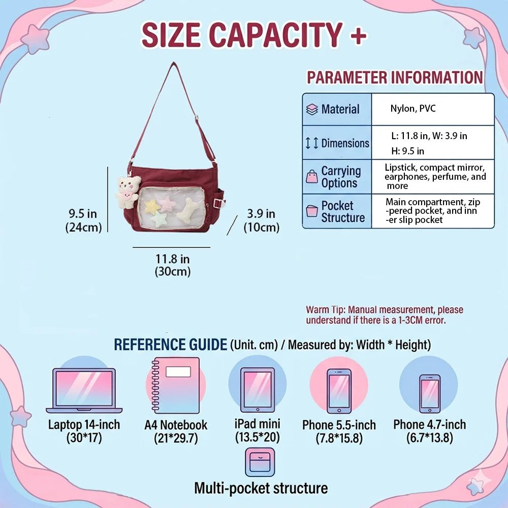 Ita Bag Crossbody Tote Large Window itabag