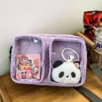 Purple Ita Bag: Crossbody Two-Window Small Tote