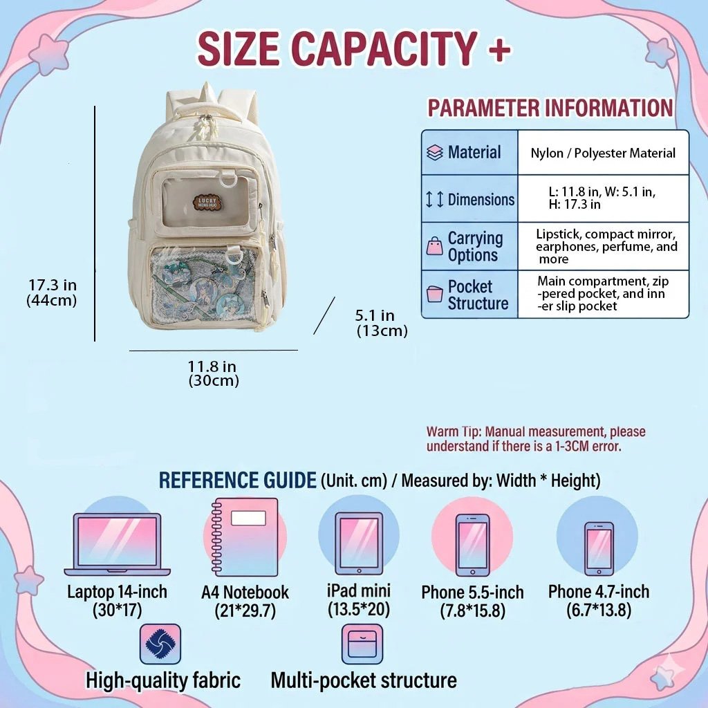 Ita Bag Japan Minimal Backpack with Clear Display