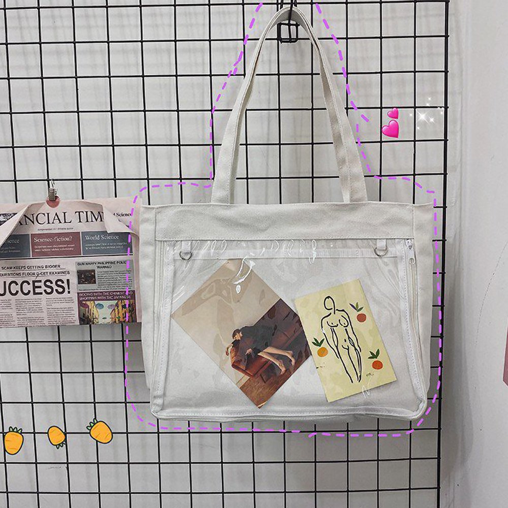 Ita Tote Bag Harajuku Canvas Large Zip