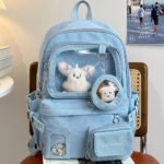 Blue Ita Bag Japanese Denim Clear Window Bag