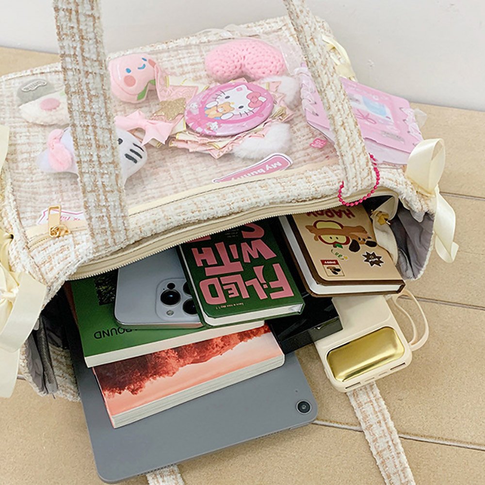 Japanese Ita Bag Tote Ribbon Lace-Up