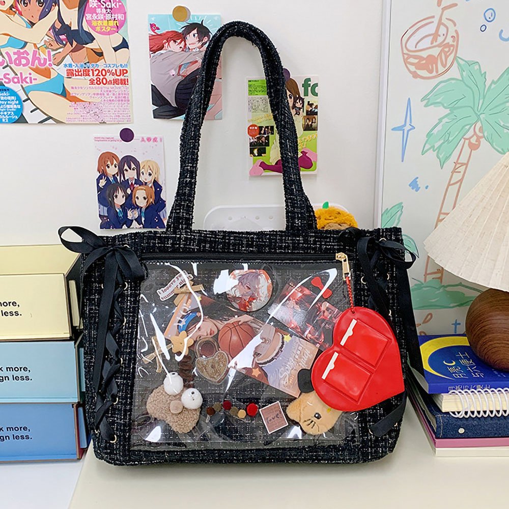 Japanese Ita Bag Tote Ribbon Lace-Up
