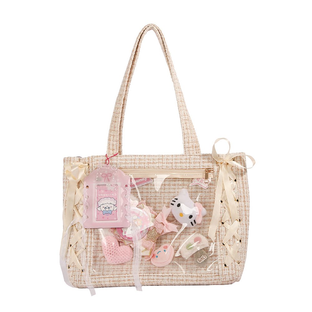 Japanese Ita Bag Tote Ribbon Lace-Up