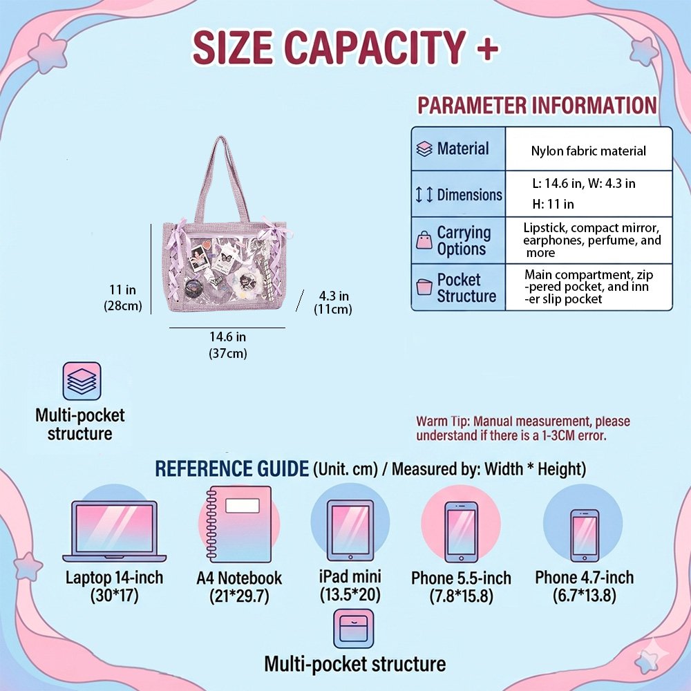 Japanese Ita Bag Tote Ribbon Lace-Up