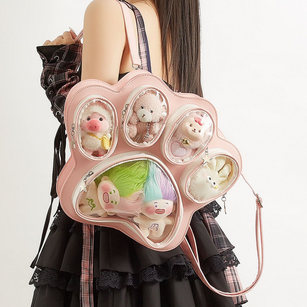 Kawaii Cat Paw Shaped Ita Bag Backpack Multi Color