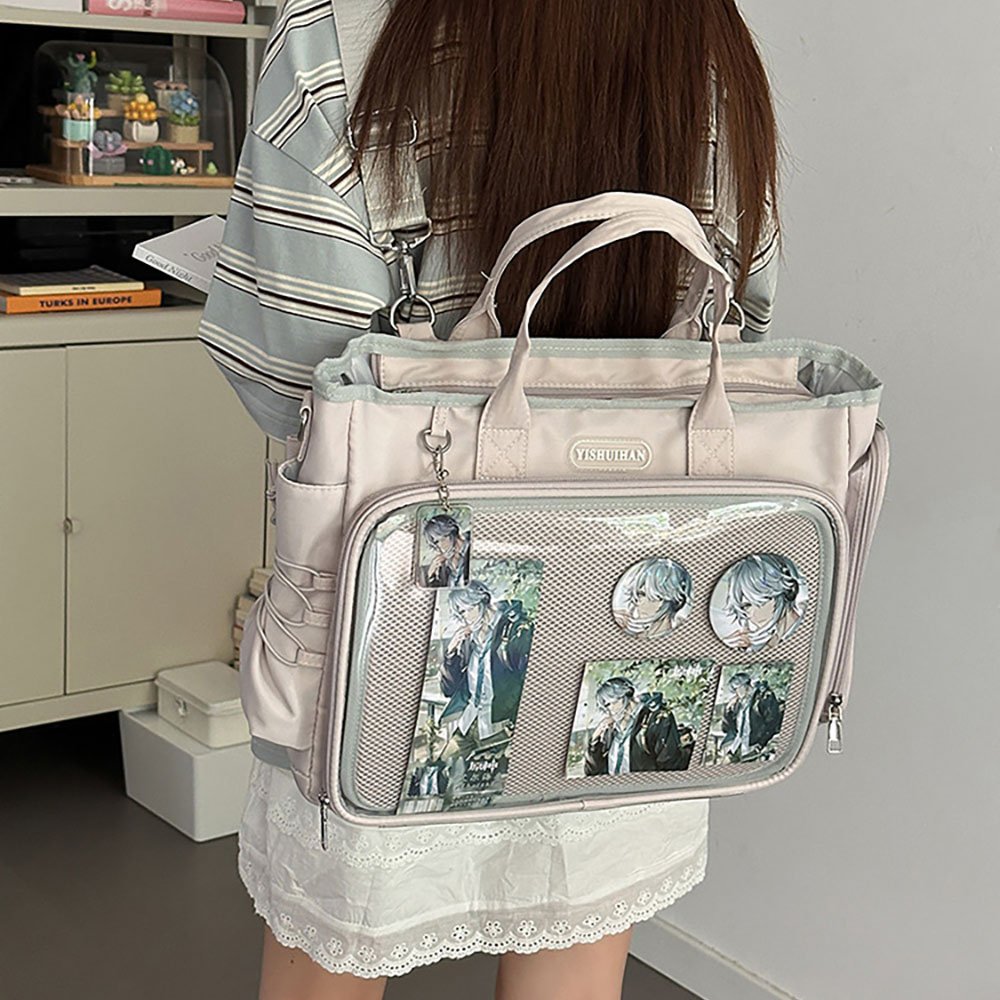 Kawaii Ita Bag Crossbody Tote with Large Clear Window
