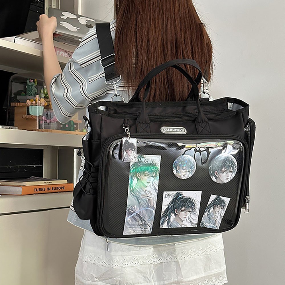 Kawaii Ita Bag Crossbody Tote with Large Clear Window