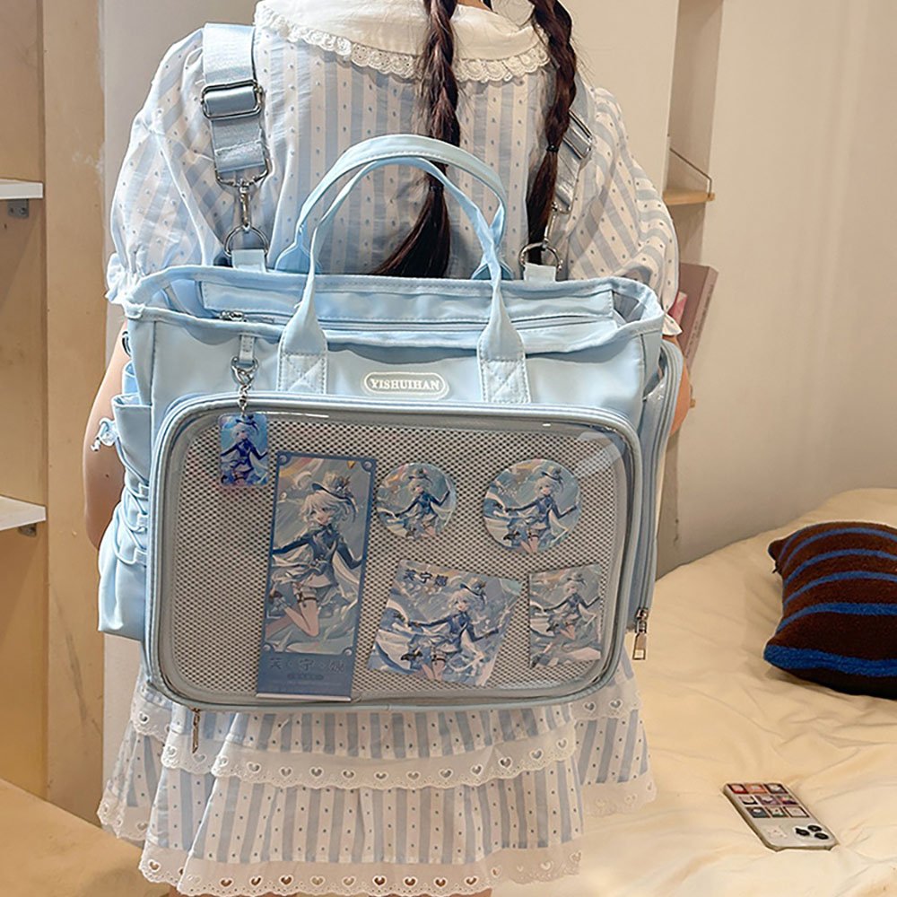 Kawaii Ita Bag Crossbody Tote with Large Clear Window
