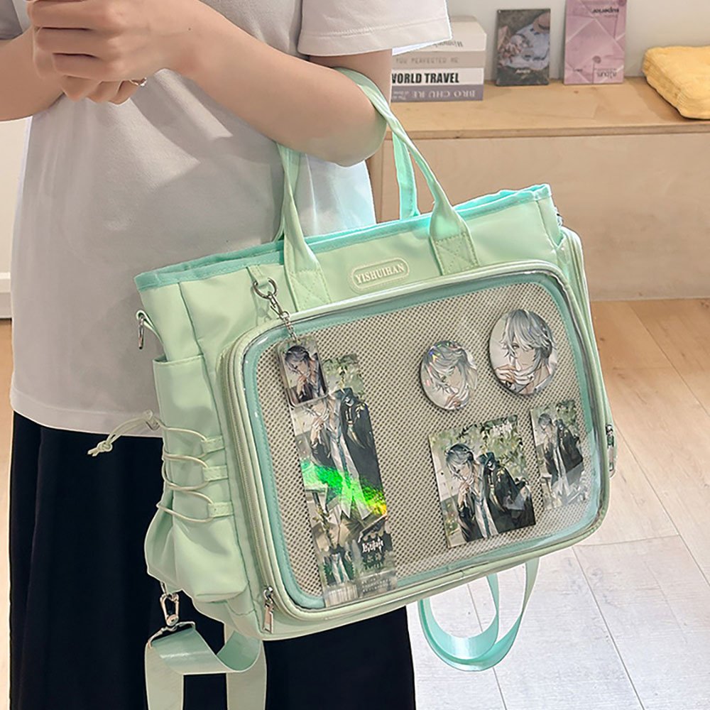 Kawaii Ita Bag Crossbody Tote with Large Clear Window