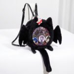 Kawaii Black Bat Cat Ita Bag Backpack with Plush Tail