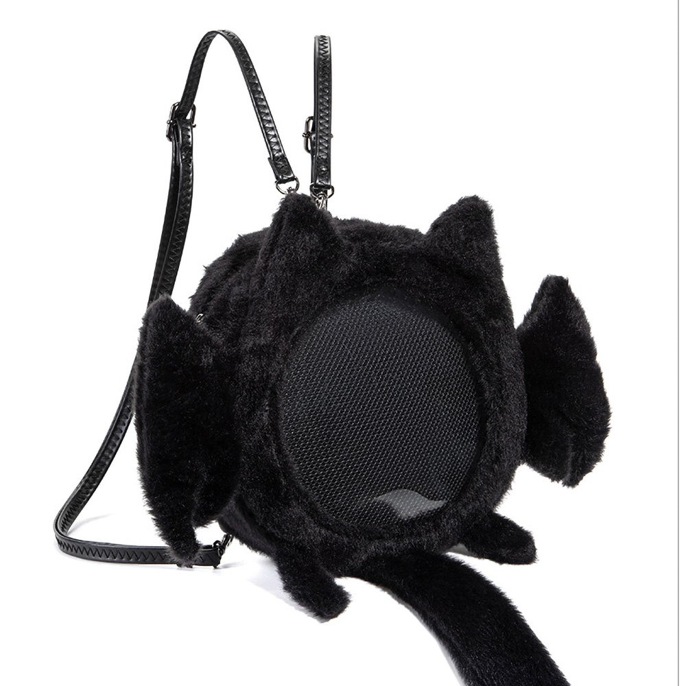Kawaii Plush Bat Cat Ita Bag Backpack with Tail