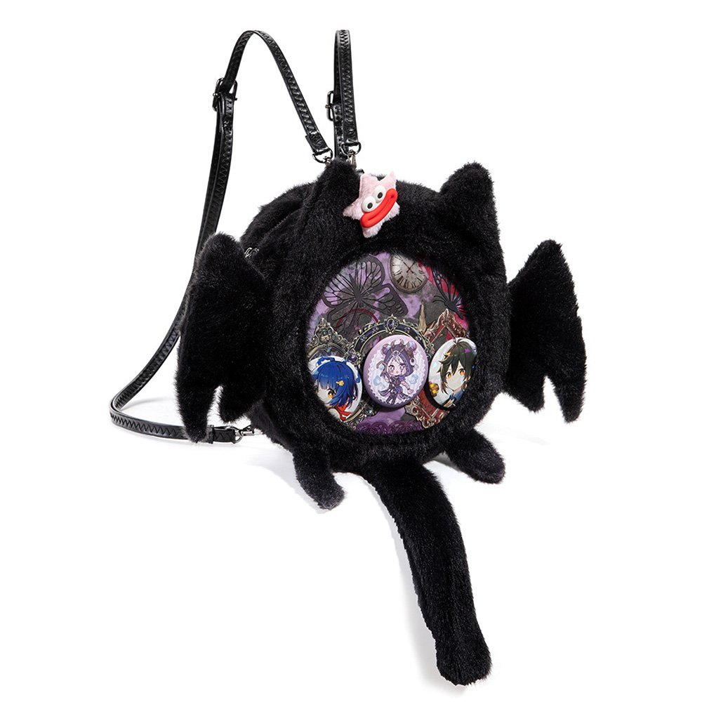 Kawaii Plush Bat Cat Ita Bag Backpack with Tail
