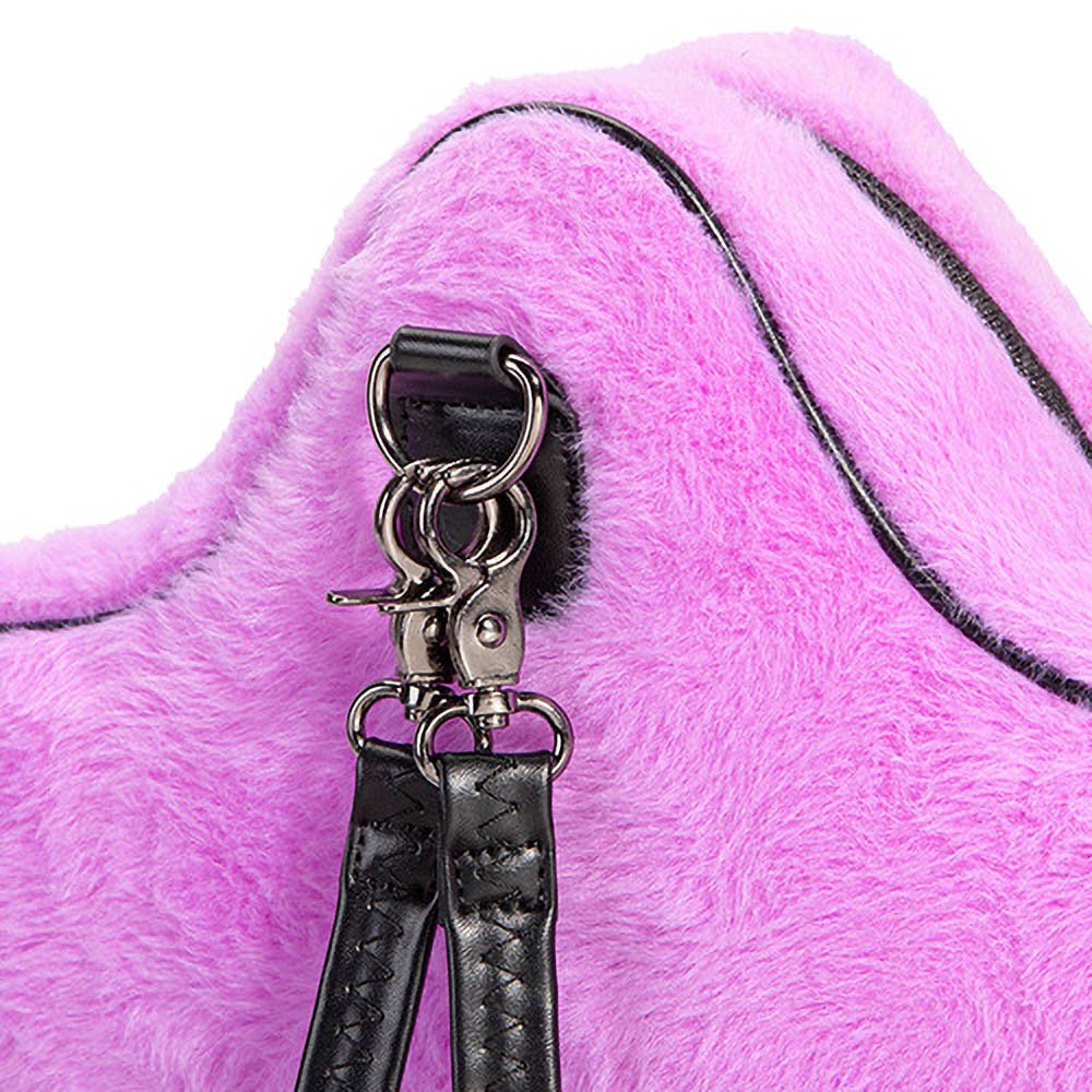Kawaii Plush Star Ita Bag Heart Clear Window Purple