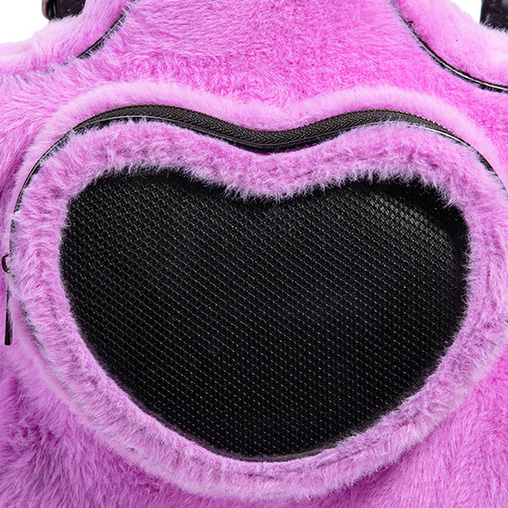 Kawaii Plush Star Ita Bag Heart Clear Window Purple