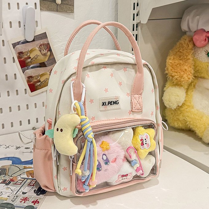 Star Kawaii Ita Bag Clear Window Backpack Crossbody