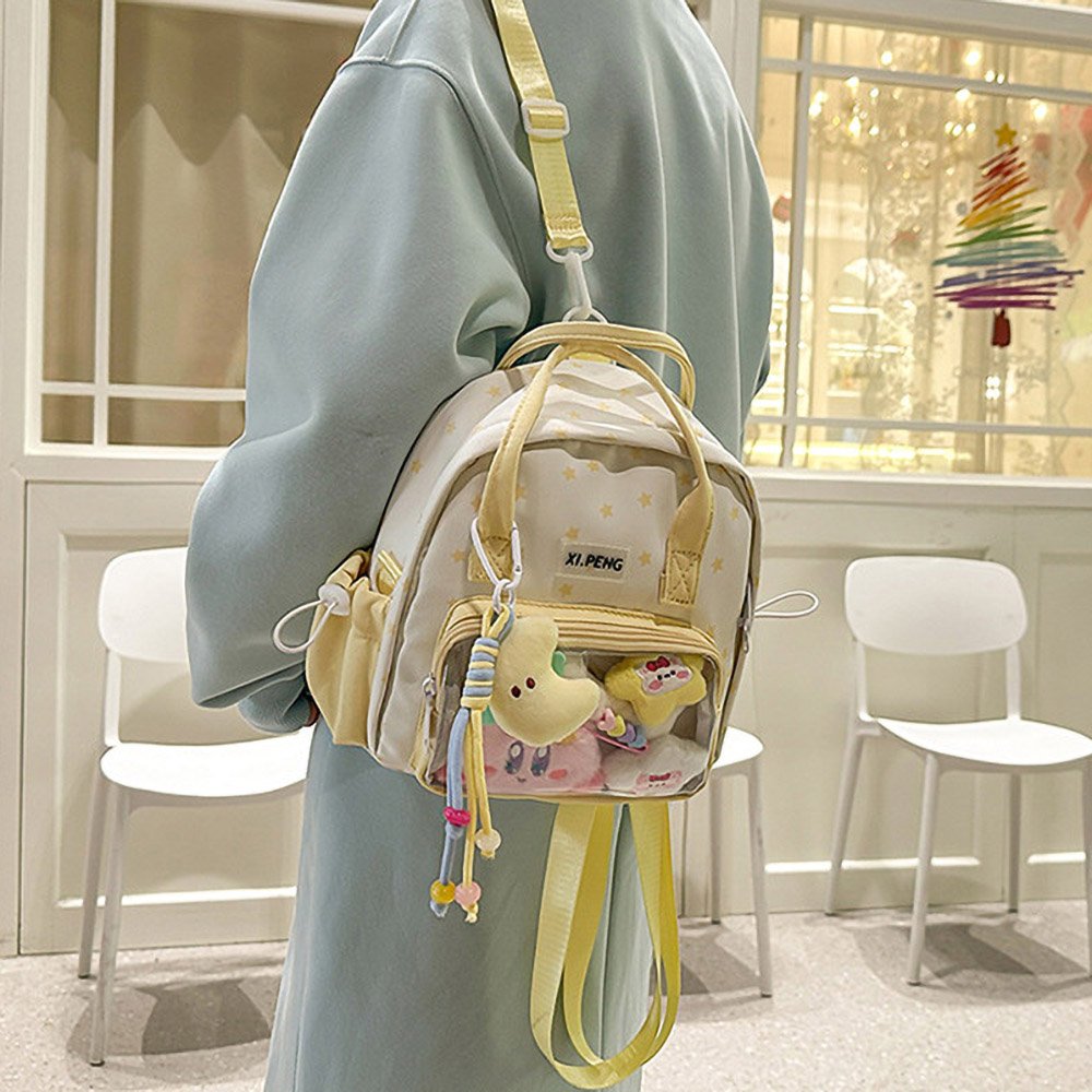 Star Kawaii Ita Bag Clear Window Backpack Crossbody