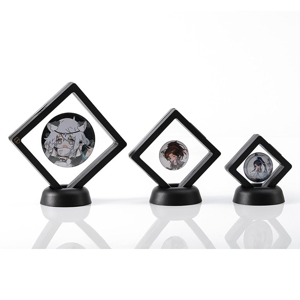 3D Floating Frame Display Case Anime Badge Stand