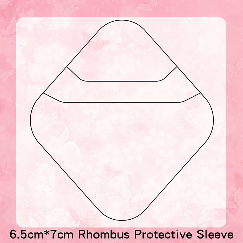 4-Shape Clear PVC Shaped Badge Protective Sleeves Set