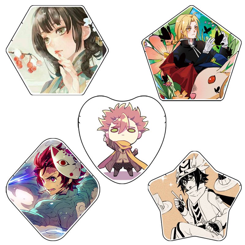 4-Shape Clear PVC Shaped Badge Protective Sleeves Set