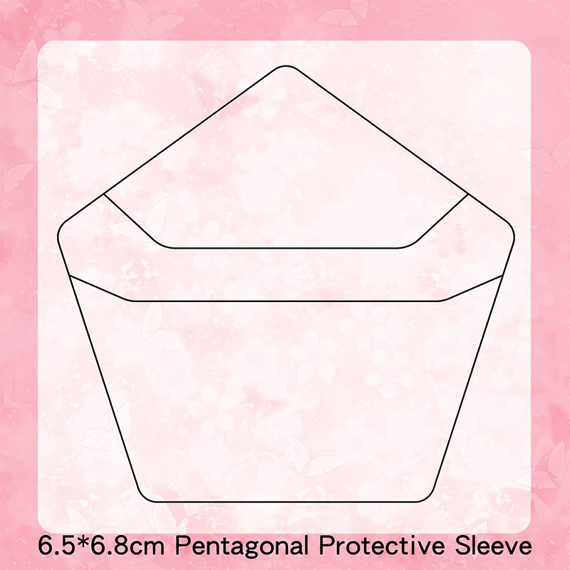 4-Shape Clear PVC Shaped Badge Protective Sleeves Set