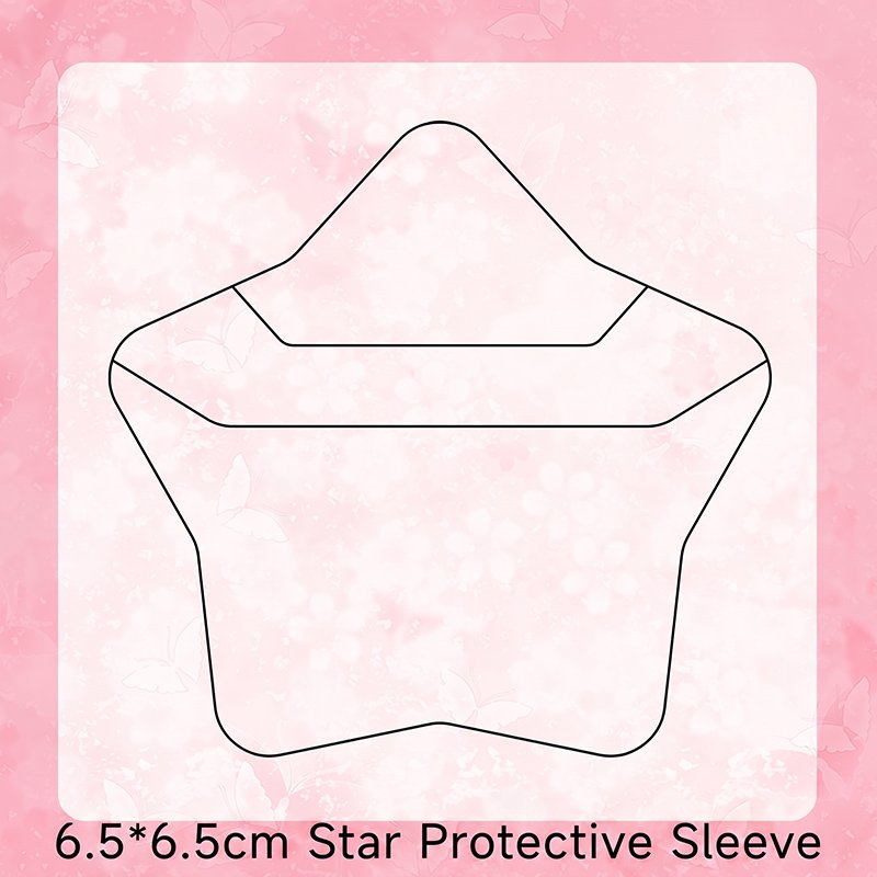 4-Shape Clear PVC Shaped Badge Protective Sleeves Set