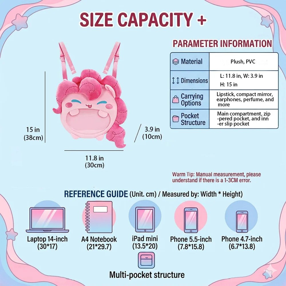 Anime Ita Bag Cute Pink Pony Character Bag