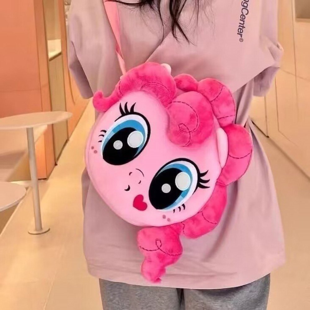 Anime Ita Bag Sweet Pony Face Plush Crossbody