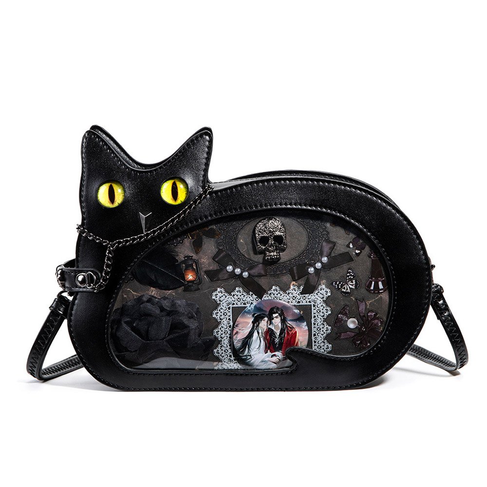 Black Cat Ita Bag Gothic Cute Crossbody