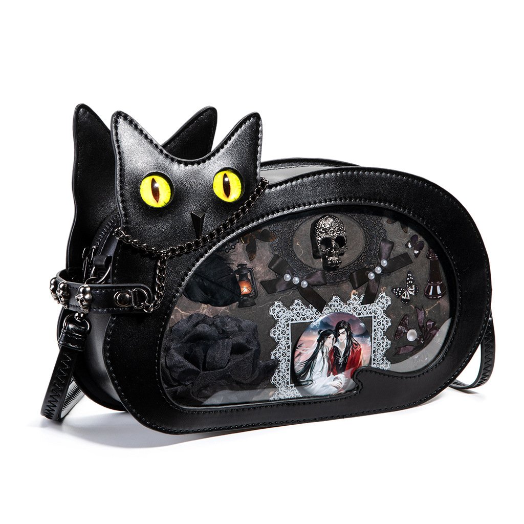 Black Cat Ita Bag Gothic Cute Crossbody