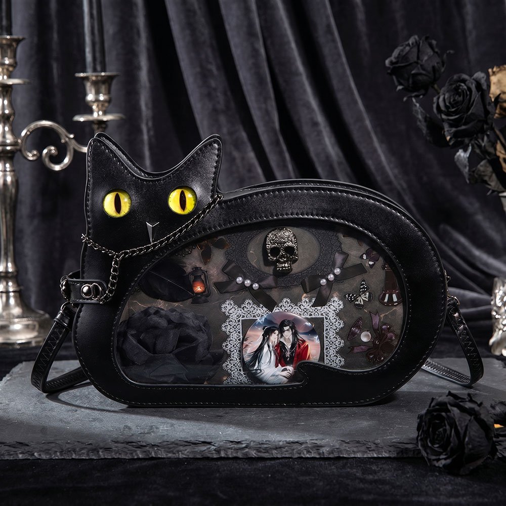 Black Cat Ita Bag Gothic Cute Crossbody