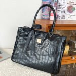 Black Croc Style Ita Bag Large Display Tote