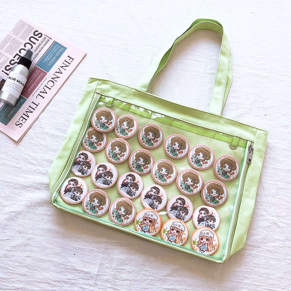 Black Ita Bag Tote Clear Window Doll Bag