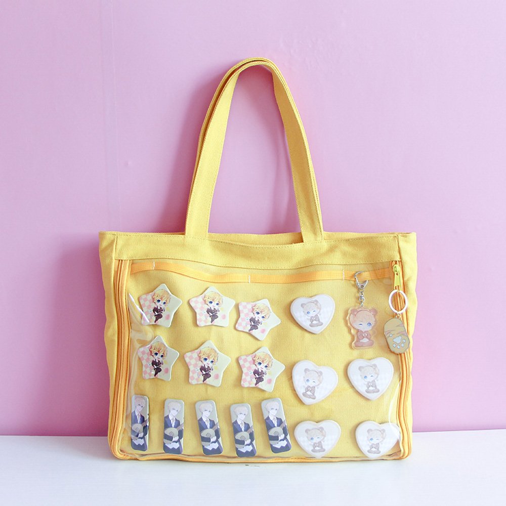 Black Ita Bag Tote Clear Window Doll Bag