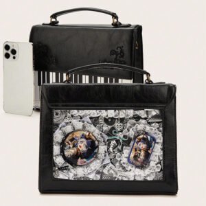 Black Piano Gothic Vintage Ita Bag Tote