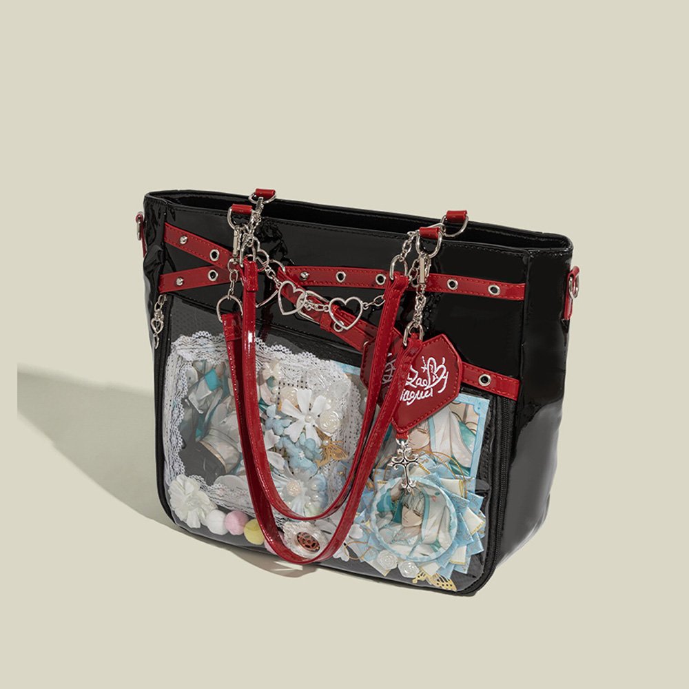 Black Red Gothic Ita Bag Crossbody Tote